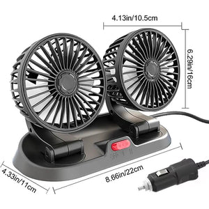 ❄️ Ventilador Doble Para Auto 🍃